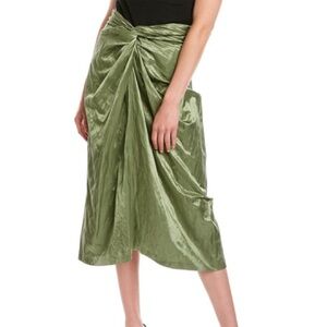 VINCE twist tie midi skirt